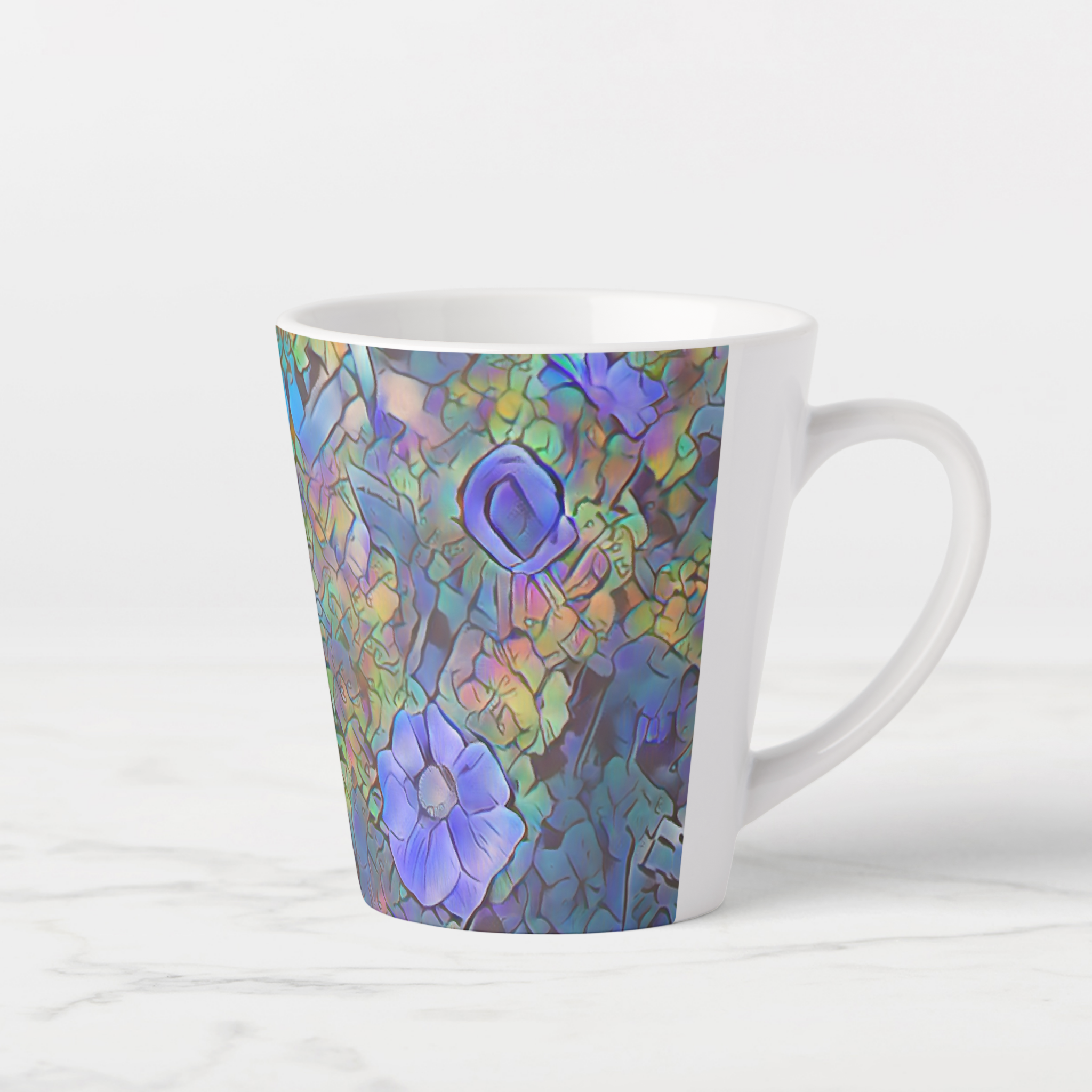 Abstract Anemone Latte Mug