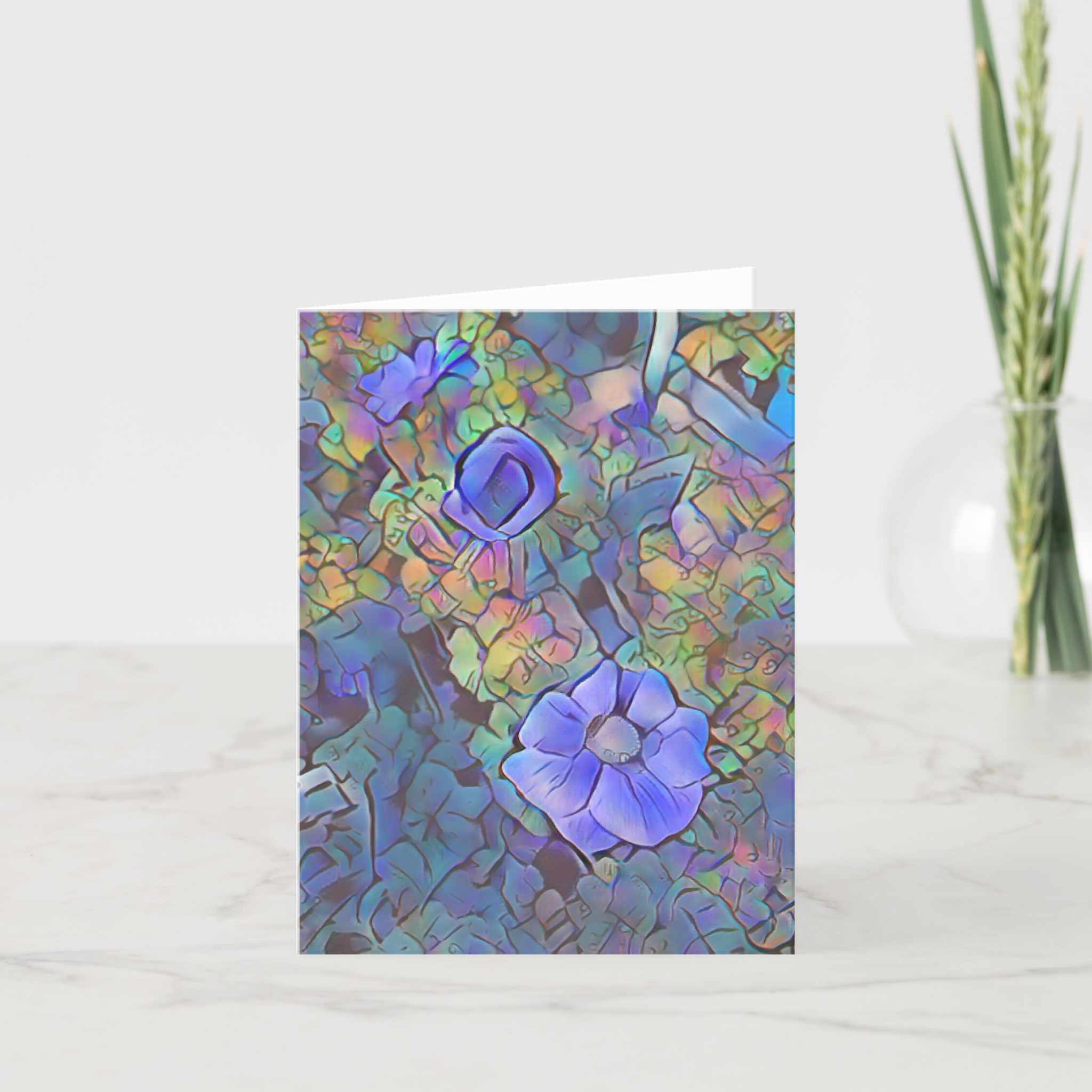 Abstract Anemone Greeting Card