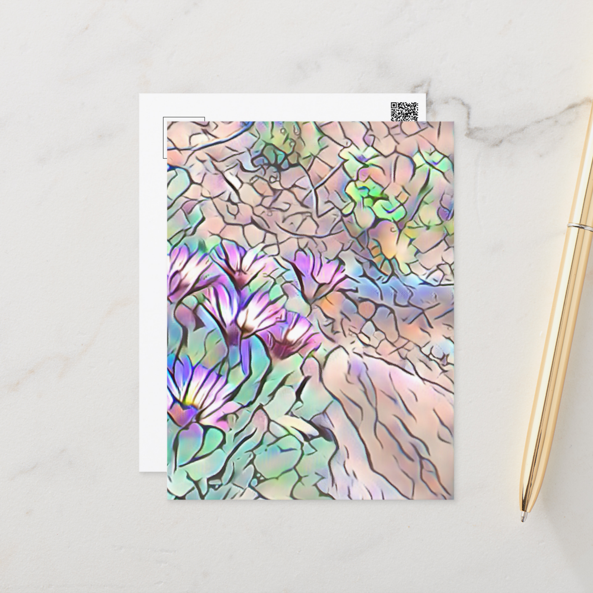 Abstract Daisies 2 Postcard