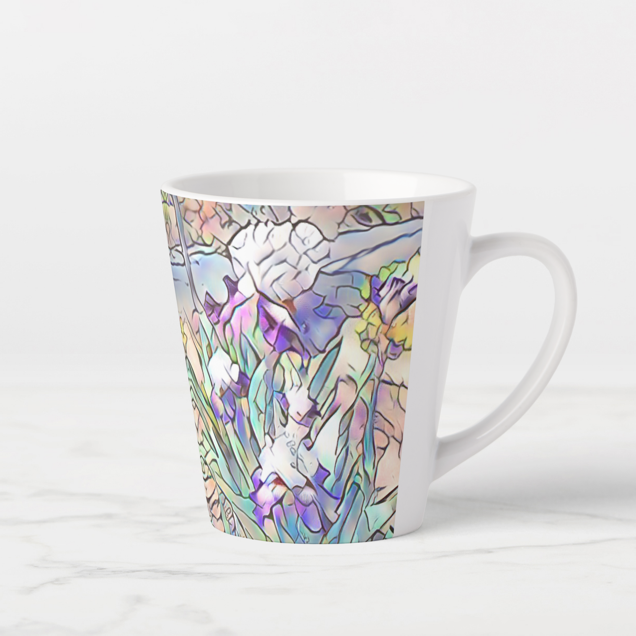Abstract Iris 2 Latte Mug