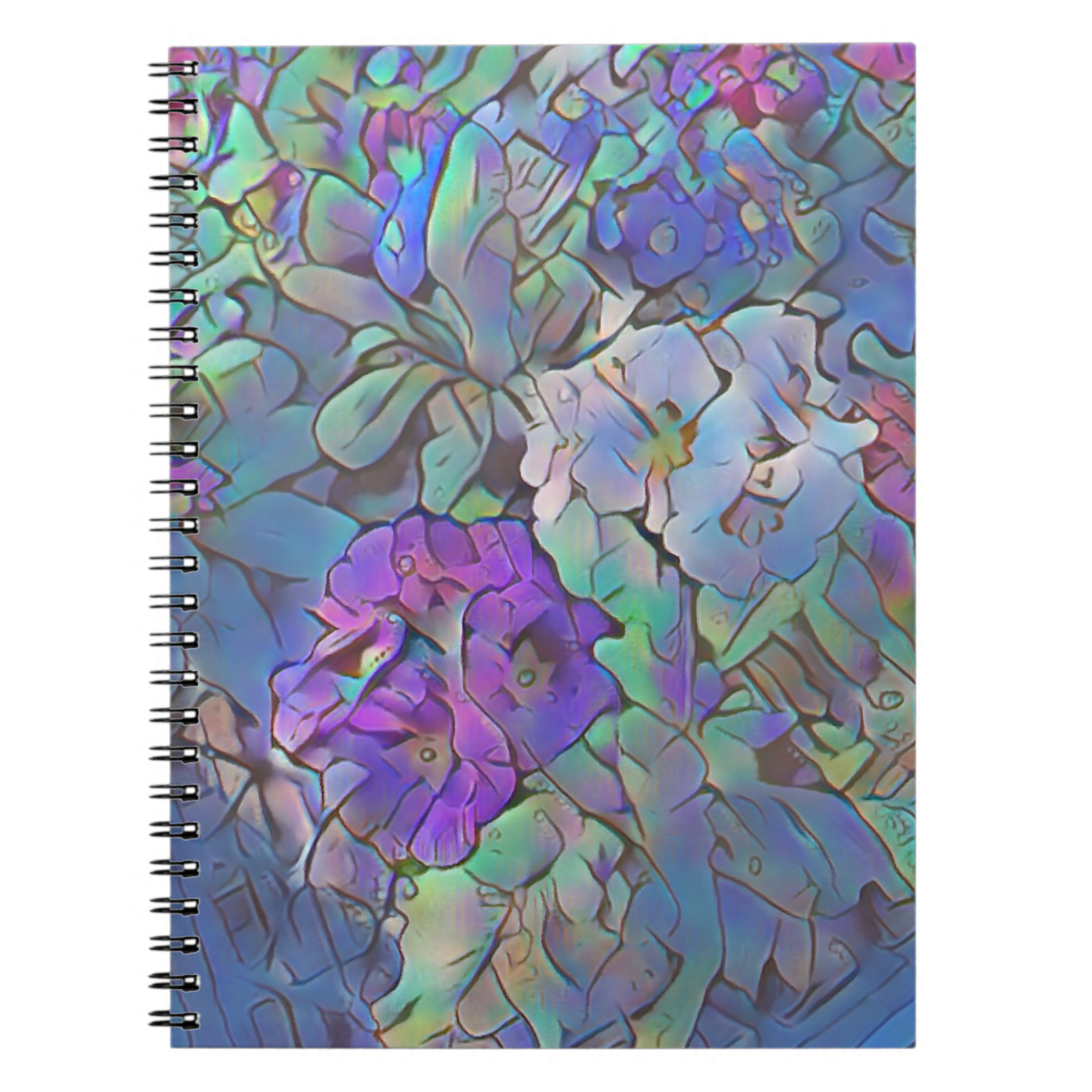 Abstract Primrose Spiral Notebook