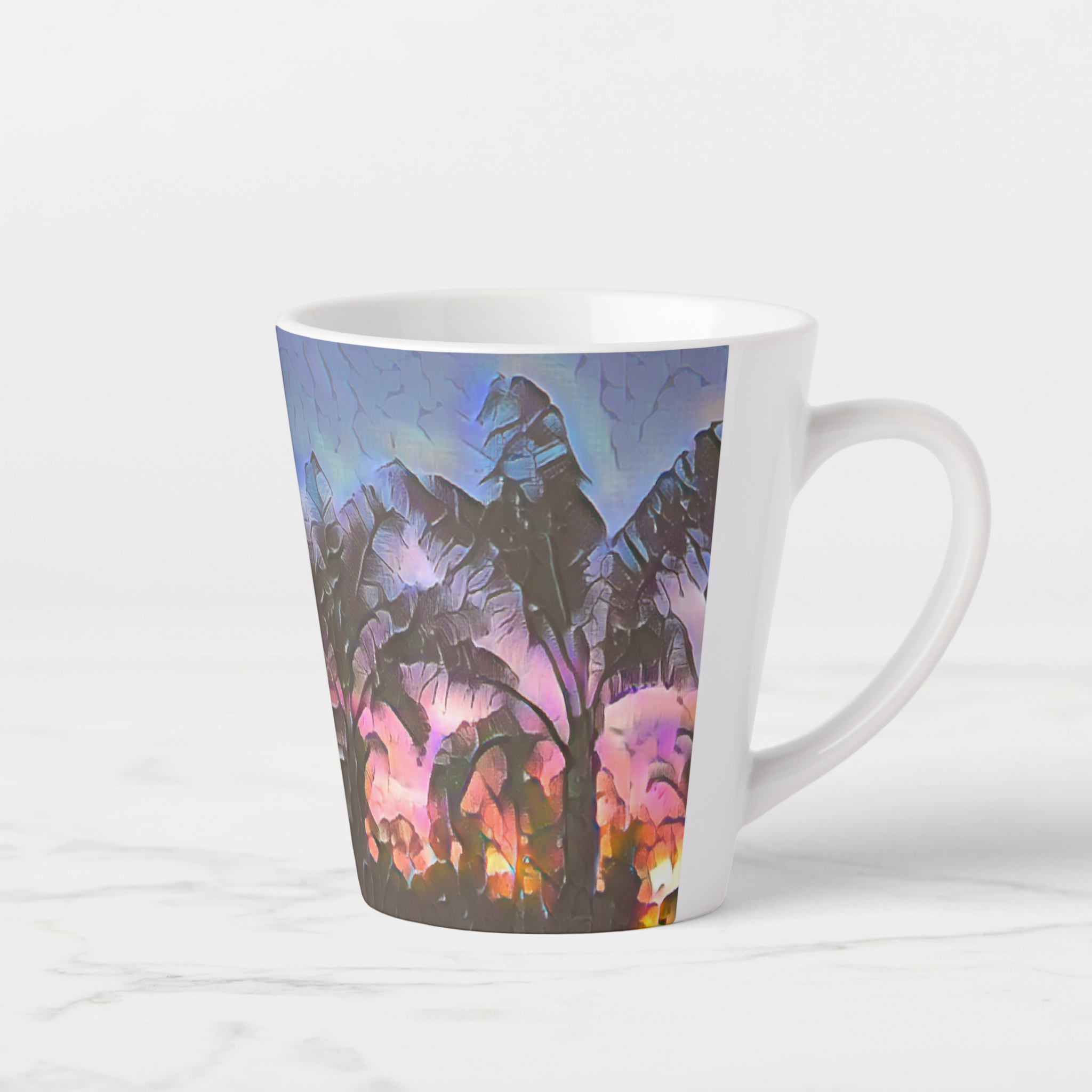 Abstract Sunset Latte Mug