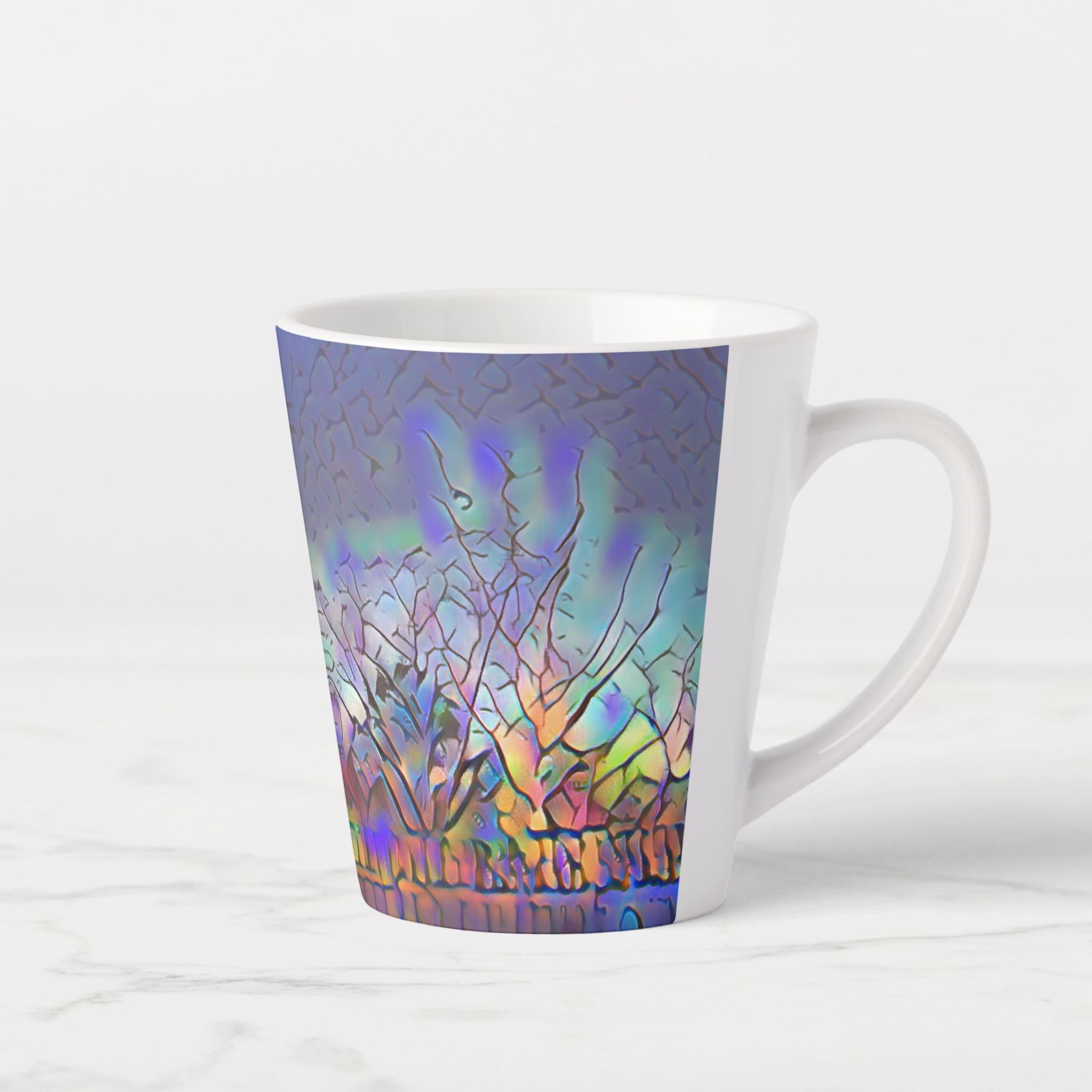 Abstract Tree Line Latte Mug