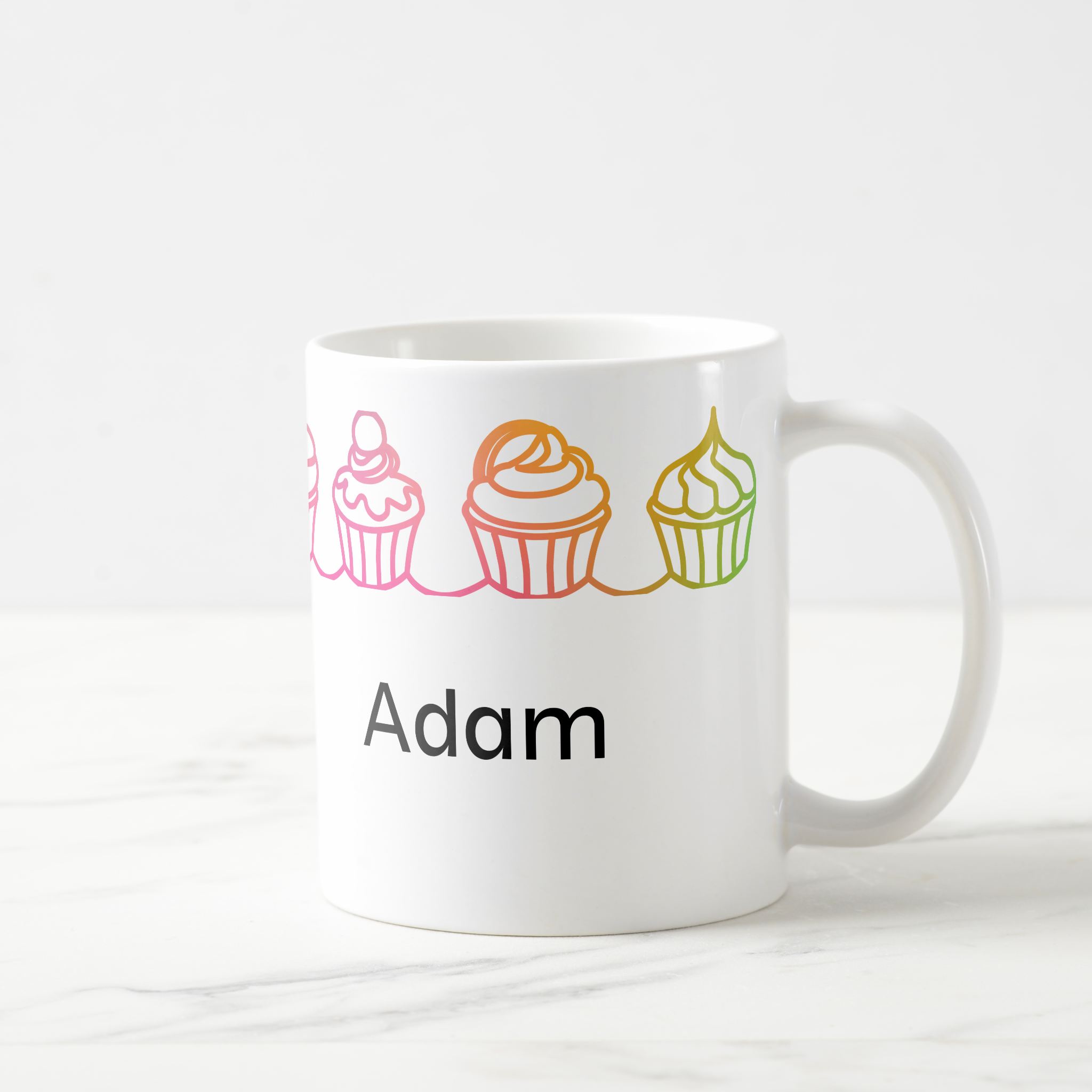 Cupcakes Border Personalized Mug