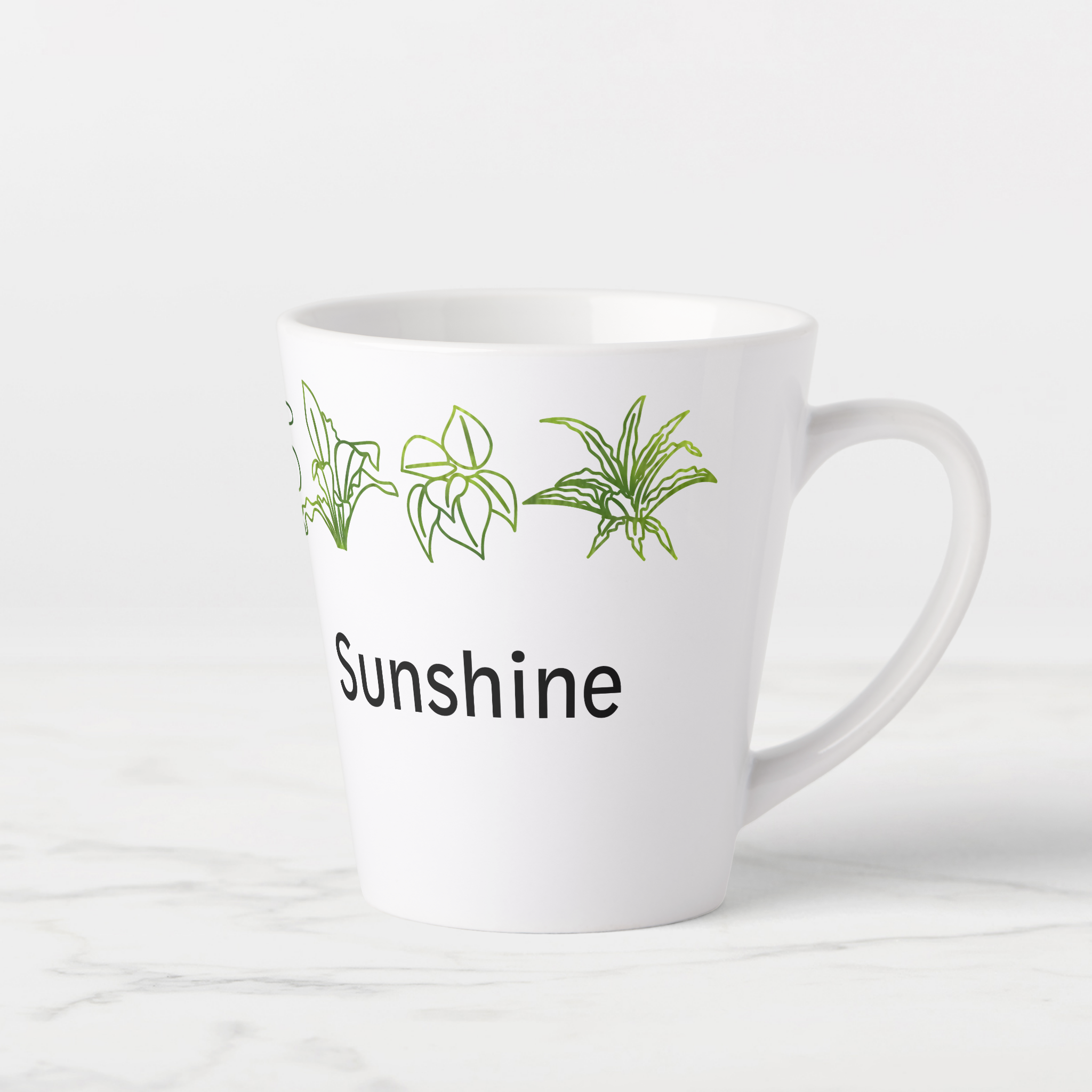 House Plants Personalized Latte Mug