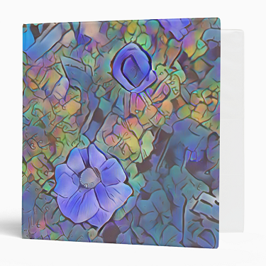 Abstract Anemone 3-ring Binder - 1.5