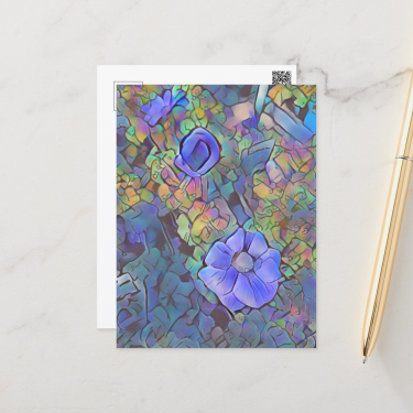 Abstract Anemone Postcard