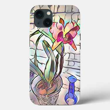 Abstract Cattleya Orchid Phone Case