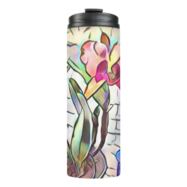 Abstract Cattleya Orchid Thermal Tumbler