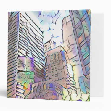 Abstract Cityscape 3-ring Binder - 2