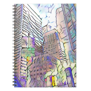 Abstract Cityscape Spiral Notebook