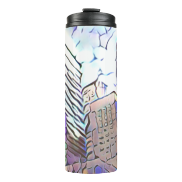Abstract Cityscape Thermal Tumbler