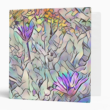 Abstract Daisies 3-ring Binder - 1.5