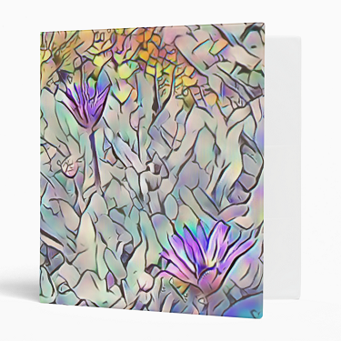 Abstract Daisies 3-ring Binder - 1