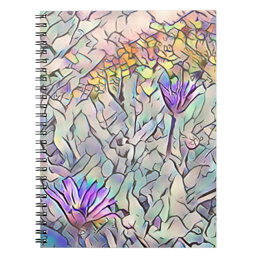 Abstract Daisies Spiral Notebook
