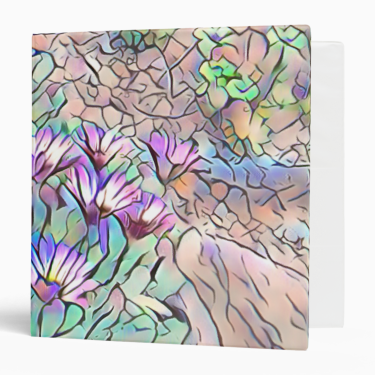 Abstract Daisies 2 3-ring Binder - 1.5