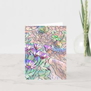 Abstract Daisies 2 Greeting Card