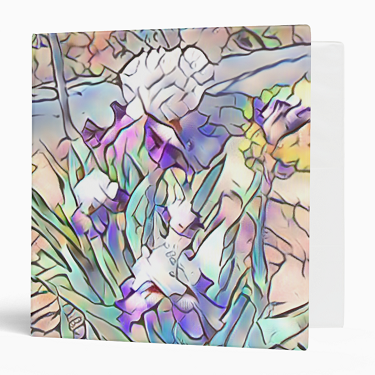 Abstract Iris 2 3-ring Binder - 1.5