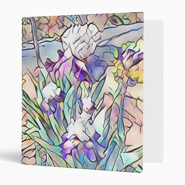 Abstract Iris 2 3-ring Binder - 1