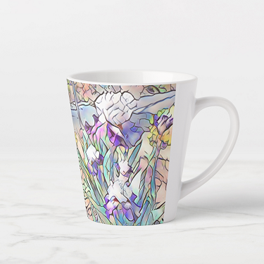 Abstract Iris 2 Latte Mug