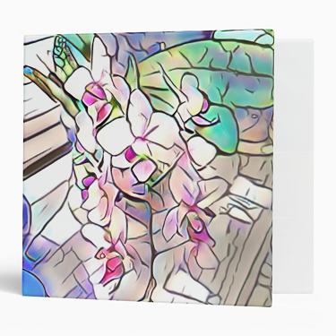 Abstract Orchids 3-ring Binder - 2