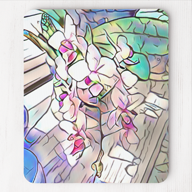 Abstract Orchids Mouse Pad