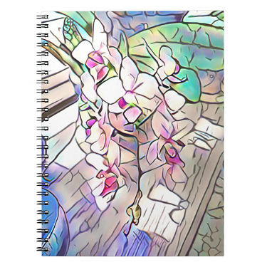 Abstract Orchids Spiral Notebook