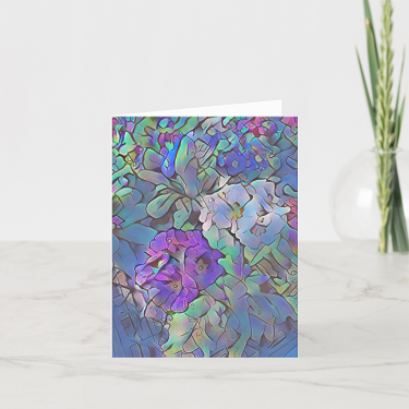 Abstract Primrose Greeting Card