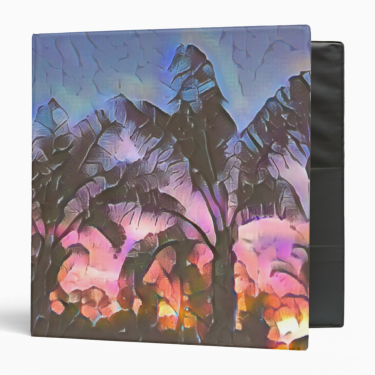 Abstract Sunset 3-ring Binder - 1.5