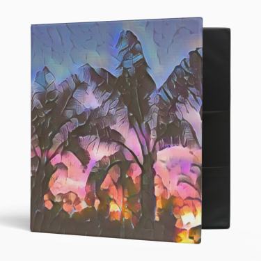 Abstract Sunset 3-ring Binder - 1