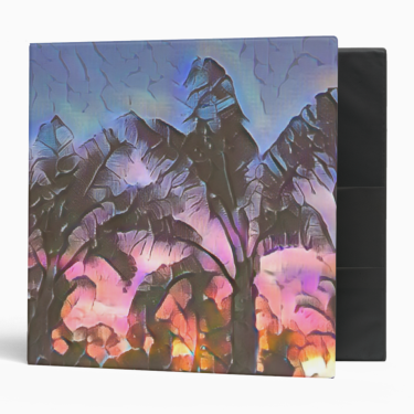 Abstract Sunset 3-ring Binder - 2