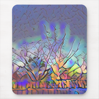 Abstract Tree Line Mouse Pad