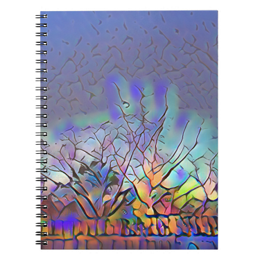 Abstract Tree Line Spiral Notebook