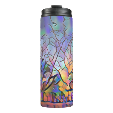Abstract Tree Line Thermal Tumbler