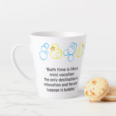 Bubbles and Ducks Personalized Latte Mug
