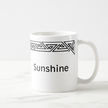Drumlin Border Personalized Mug