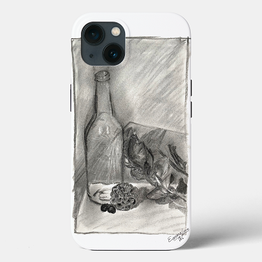 Charcoal Still Life by artist Emmaline W - Phone Case