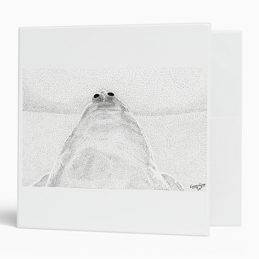 Stippled Chicken by artist Emmaline W - 3-ring Binder - 2