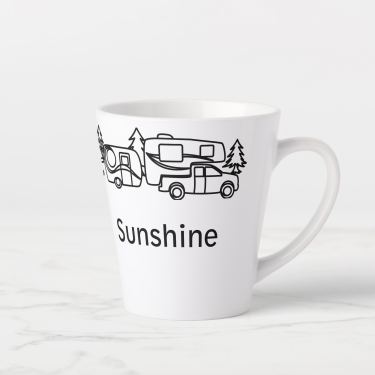 Happy Campers Personalized Latte Mug