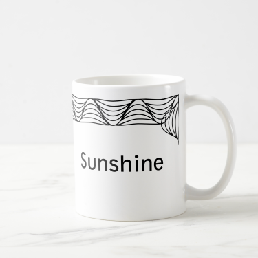 Heat Wave Border Personalized Mug