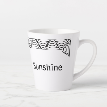 Heat Wave Border Personalized Latte Mug