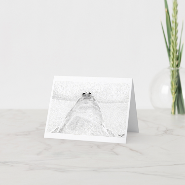 Stippled Chicken by artist Emmaline W - Greeting Card