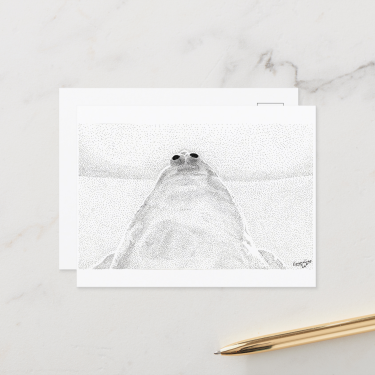 Stippled Chicken by artist Emmaline W - Postcard